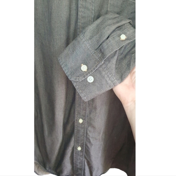 BANANA REPUBLIC Button Down Dress Shirt Brown Men's Size XL - Picture 5 of 9